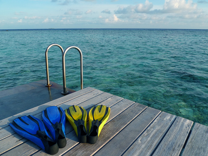 Maldives - snorkelling from villa